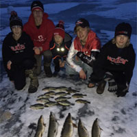 Boys Ice Fishing with Striker Vexilar