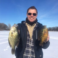 Ice Fishing Crappies and Bluegills