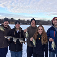 Family Ice Fishing Pike and Crappies